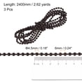 thumbnail image 2 of Unique Bargains Chaîne à Billes pour Stores de 2,62 Yards 3 Pcs Stores à Rouleau pour Pièces de Réparation de Fenêtre, Café, 2 of 5