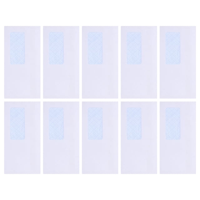 50pcs Self-Sealing Security Envelopes With Left Window Blessing Card Envelopes Ideal For Mailing Documents And Invitations