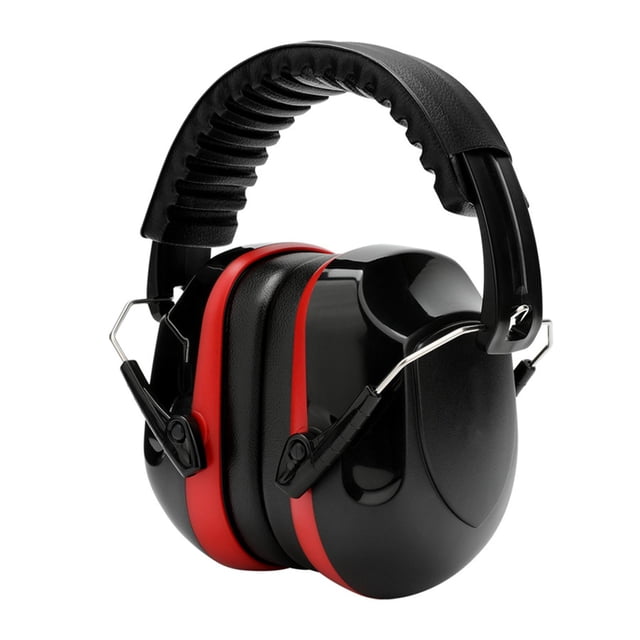 GUOOL Cache-Oreilles à Réduction de Bruit Ajustable pour Atelier de Tondage de Pelouse Construction Rouge