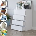 thumbnail image 2 of Homfa Commode Blanche à 4 Tiroirs, Armoire de Rangement Moderne pour Chambre, Commode Organisateur en Bois pour Salon, 2 of 7