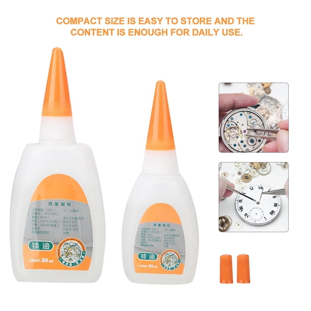 Clock Oil, Watch Oil Clock Repair Tool Lubricating Maintenance Oil ,Maintenance Cleaning Repair Clock Wristwatch Tool Lubricant 20ml + 30ml