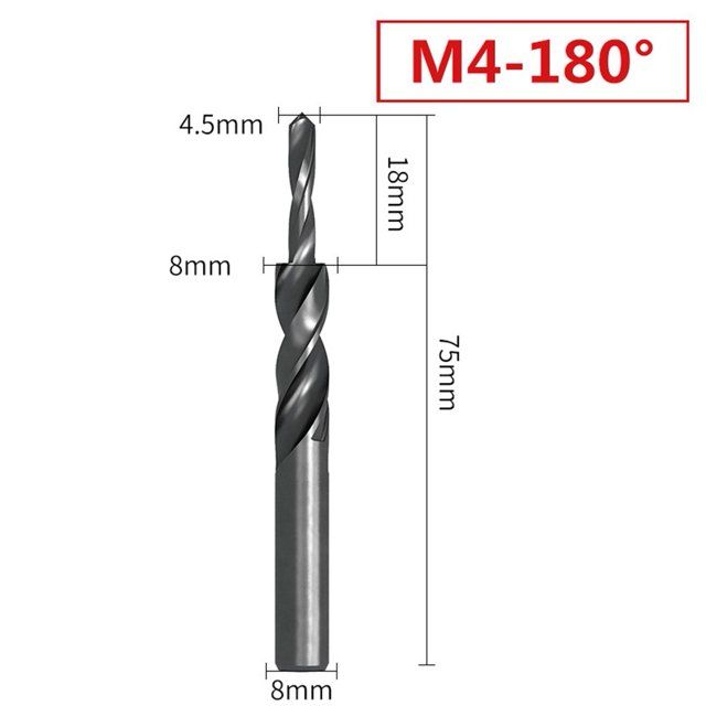 90/180 Degree Hss Counterbore Spiral Step Drill Bit For Metal Drillingchamfering