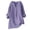Purple, variant on Long Sleeve Shirts For Women Summer Trendy Cotton Linen Tunic Shirts Loose Comfy V Neck Solid Blouses Ladies Casual Tops