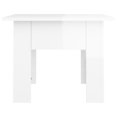 thumbnail image 3 of vidaXL Coffee Table High Gloss White 55x55x42 cm Engineered Wood, 3 of 4