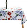 thumbnail image 1 of Nappe d'Extérieur à Imprimé Botanique, Résistante à l'Eau, Anti-Déversement, en Tissu Polyester, Housse de Table avec Trou pour Parasol à Fermeture Éclair pour Déco de Table de Patio et de Jardin, 1 of 9