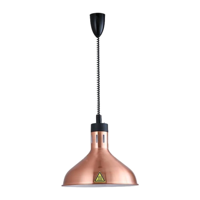 Tnarru Lampe Chauffante de Buffet Suspendue Rétractable, Lampe Thermique E27, Lampe Chauffante de Buffet pour Restaurant, Buffet, Poulet Frit, Cafétéria, Bronze