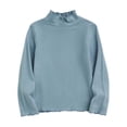 thumbnail image 1 of Diufon Hauts à Manches Longues pour Bébé, Col Haut, Ourlet à Volants, Bas de Base, Automne Hiver, Blouse Chaude, 1 of 3