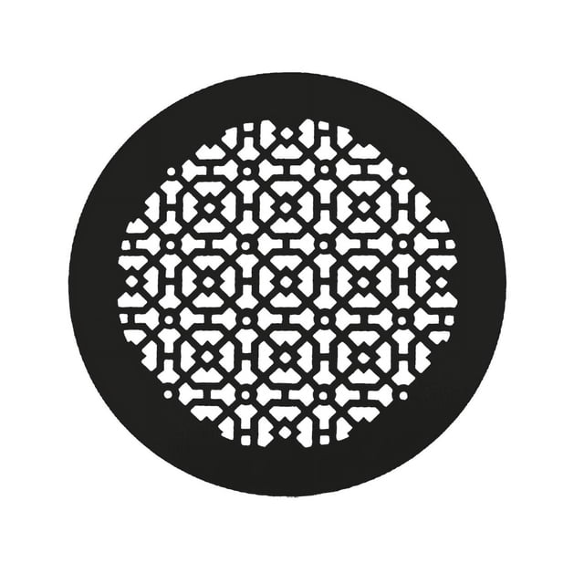 Achtek 10" Duct opening Solid Cast Aluminum Round Grille ( 12" Round Overall) | Powder Coated BLACK - Without Holes For Floor