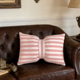 thumbnail image 3 of Striped Velvet Pillowcase with Bow Detail, Rectangular Bolster Cushion Cover 50 x 33 cm, Soft Polyester for Sofa Bed Home Decor, 1 Pack, 3 of 5
