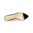 thumbnail image 4 of BLISSFUL STEP Women's Clear Point Toe High Block Heel Mules Slides Sandals Black 6.5, 4 of 8