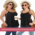 thumbnail image 3 of CHOK Camisoles à Soutien-Gorge Intégré pour Femmes, Bretelles Spaghetti Ajustables, Débardeur Sans Manches, Hauts d'Été, 3 of 6