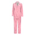 thumbnail image 1 of 2025 Satin Silk Button Down Holiday Matching Family Pajamas Pj's Sets Solid Pajamas for Family of 4 Two Piece Family Matching Sleepwear Loungewear Long Sleeve Silk Nightwear for, 1 of 4