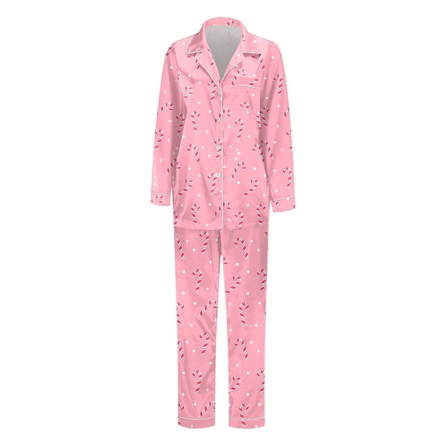 2025 Satin Silk Button Down Holiday Matching Family Pajamas Pj's Sets Solid Pajamas for Family of 4 Two Piece Family Matching Sleepwear Loungewear Long Sleeve Silk Nightwear for