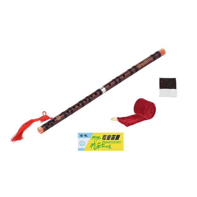 Labymos E Key Chinese Traditional Instrument Dizi Bitter Bamboo Flute with Chinese Knot for Beginners