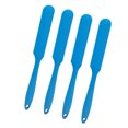 thumbnail image 4 of 4 Pcs Silicone Scraper Long Shaving Head Integrated Handle Spatula Butter Blending Flat Cake Baking Pastry Tools (Blue), 4 of 8