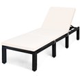 thumbnail image 1 of Topbuy Patio Rattan Lounge Chair Cushioned Chaise Height Adjustable, 1 of 5