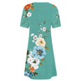 thumbnail image 4 of Ovzne Robes Grande Taille pour Femmes aux Formes Robe Mode pour Femmes à Col Rond à Manches Courtes Robe Chandail Imprimée Robe pour Femmes à Manches Courtes Liquidation, 4 of 5