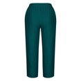 thumbnail image 5 of Women's Summer Comfortable Loose Wide Legged Fashion Solid Color Capris RXIRUCGD Vert, Taille: S, 5 of 5