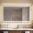 thumbnail image 2 of Gymax 45" x 28" LED Bathroom Mirror Wall Mounted Round Mirror w/ 3-Color Dimmable Lights, 2 of 10