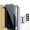 thumbnail image 1 of 2+2 Pack Samsung Galaxy S22 Privacy Screen Protector and Camera Lens Protector, 9H Anti Spy Dark Tempered Glass Film, Anti-Scratch, Case Friendly, Easy Installation, Bubble Free, 1 of 7