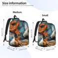 thumbnail image 2 of Easygdp Colorful Koi Fish Art for Durable Canvas Laptop Backpack - Adjustable Shoulder Strap, Large Capacity, Fits 15-17in Laptops, for School, Work, Travel-Small, 2 of 5