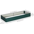 thumbnail image 3 of Outsunny 95" x 36" x 12" Galvanized Raised Garden Bed for Flowers, Green, 3 of 10