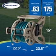 thumbnail image 3 of Suncast Slide Trak Wall-Mount Reel for 175 Ft of 5/8" Standard Vinyl Hose, Dark Taupe, 3 of 10