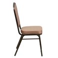 thumbnail image 3 of HERCULES Series Crown Back Stacking Banquet Chair in Gold Diamond Patterned Fabric - Gold Vein Frame, 3 of 9
