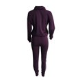 thumbnail image 2 of Innerwin Jogger Set Draped Neck Ladies Two Piece Outfit Sports Long Sleeve Loose Fit Sweatsuits Purple Red XL, 2 of 9