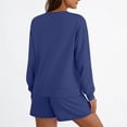 thumbnail image 5 of HAiming Ensemble 2 Pcs pour Femmes Chandail Col Rond Chandails en Molleton et Shorts Surdimensionnés Amples, 5 of 5