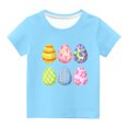 thumbnail image 1 of MAOWAPLG Chemises pour Filles Tout-Petits Enfants Garçons Filles Mode Pâques Mignon Oeufs de Pâques Imprimé Col Rond Imprimé Manche Courte Haut, 1 of 1