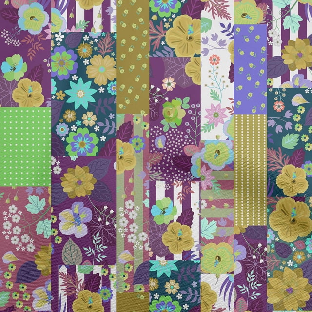 oneOone Rayon Olive Green Fabric Asian Mix Floral Sewing Craft Projects Fabric Prints By Yard 56 Inch Wide