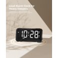 thumbnail image 3 of ROCAM Réveil Horloge Numérique, Réveils Simples et Bruyants pour Chambres, Grandes Touches, Réglage Facile, Grands Chiffres, Lecture Facile, Veilleuse à Variateur, Doubles Alarmes, Mode Jour de la Semaine Fin de Semaine, Mémoire d'Arrêt, 3 of 7