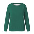 thumbnail image 4 of Pisexur Chandail en Molleton pour Femmes Col Rond Chandail Décontracté Manches Longues Hauts Basiques Coupe Ample Col Roulé Simulé Tunique Légère Chandail à Capuche Couleur Unie, 4 of 4