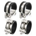 thumbnail image 1 of Unique Bargains T-Bolt Hose Clamp 4Pack 44-47mm Rubber Cushion Metal Intake Intercooler Clamps, 1 of 4