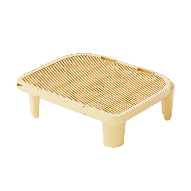 BeesClover Cat Litter Mat, Plastic Kitty Litter Trap Mats with Anti-slip Legs, Cat Litter Catcher Box Pads, Double Layer Kitten Litter Trapper, Easy to Clean