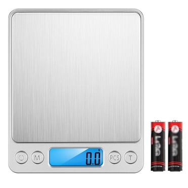 4.4lb Food Scale Digital Kitchen Scale LCD Display Scale Weight G OZ OZT DWT GN CT for Baking Cooking Jewelry Stainless Steel Portable Food Scale 0.1g Precise