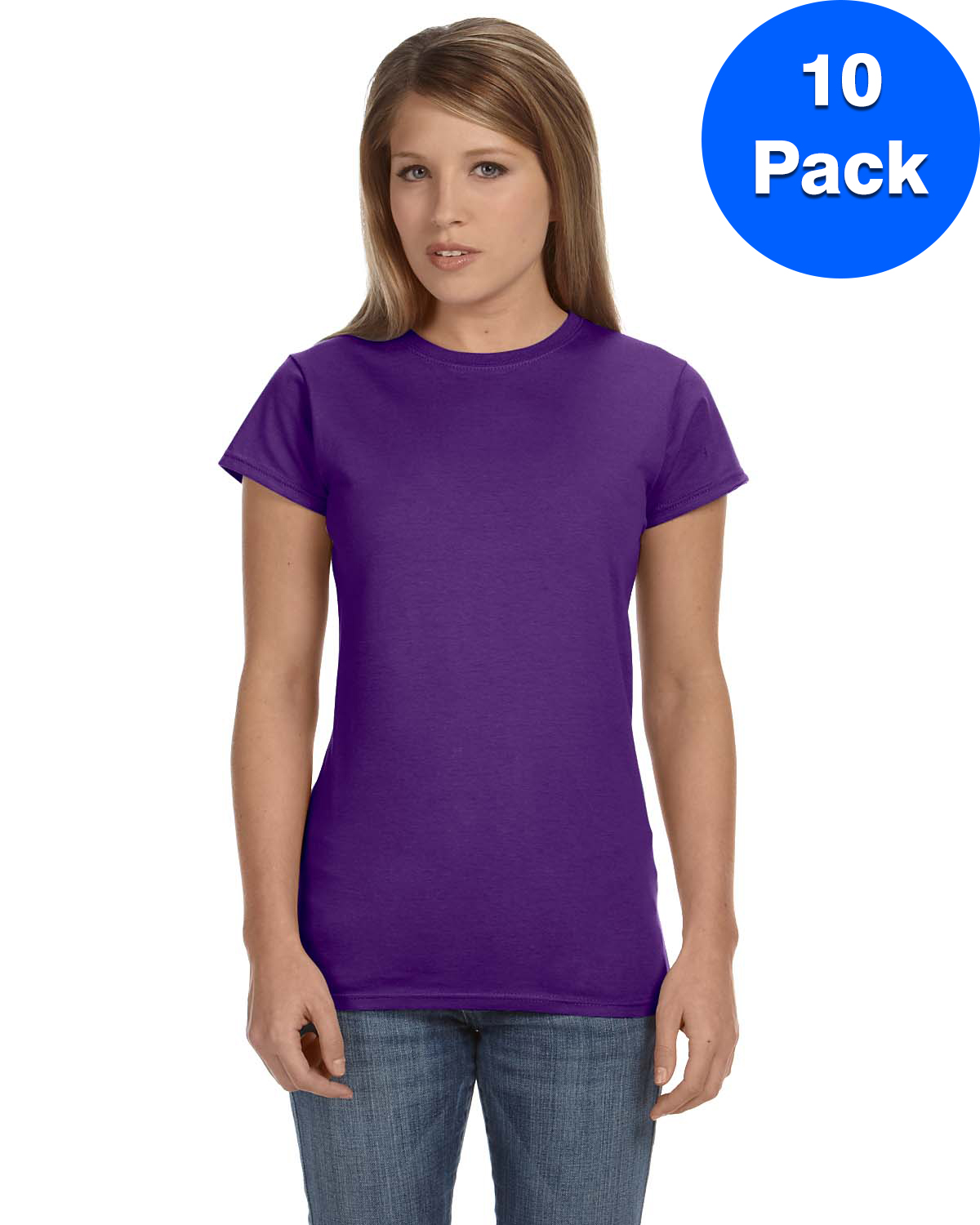 Gildan T-Shirt Ajusté Softstyle pour Femmes - G640L (Lot de 10)