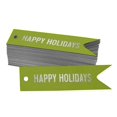 thumbnail image 1 of Inkdotpot Happy Holiday Bottle Tag Real Silver Foil Favor Hang Tags Pack Of 100, 1 of 6