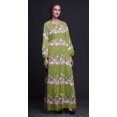 thumbnail image 3 of Bimba Moss Georgette Ranunculus & Chrysanthemum Floral Print Womens Long Elastic Waist Casual Summer MaxiDress-XSmall, 3 of 5