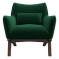 thumbnail image 1 of Fauteuil d'Appoint en Velours Vert Style Mobilier Moderne Mi-Siècle Piedmont, 1 of 7