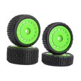 thumbnail image 3 of MERIGLARE 4Pcs Wheel Rims Sturdy Premium RC Tire Wheels for Micro B 244016 1:24 RC Car Green, 3 of 8