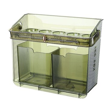 Rbaofujie Eggs Container with Handle Eggs Stand for Refrigerator Door with 2 Small Storage Box Kitchen Eggs Organizer for Cabinet Countertop