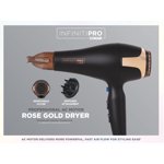 Inifintipro by Conair ® 1875 Watt Tourmaline Ceramic Professional AC Motor Rose Gold Dryer
