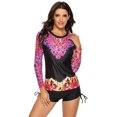thumbnail image 1 of Coofit Ensemble de Maillot de Bain Deux Pièces Manches Longues Protection Solaire Maillot Dermoprotecteur Combinaison de Plongée pour Femmes, 1 of 8