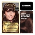 thumbnail image 1 of L'Oreal Paris Superior Preference Permanent Hair Color, Oil-in-Gel, Dark Soft Mahogany Brown, 1 unit, 1 of 11
