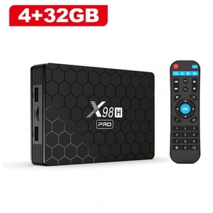 Intelligent TV Boîte Android 12 X98h Pro Quad Core 4k Lecteur de médias 2.4g 5g Bluetooth Wifi 5.0 EU Prise 4+32 Go