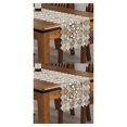 thumbnail image 3 of relayinert Comfortable Crochet Lace Table Runner For Easy Care Wedding Easy Wash Fitting light coffee 40*200cm 2Set, 3 of 6