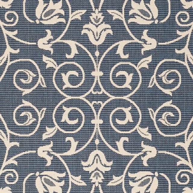Safavieh Courtyard Navy Indoor Outdoor Rug - 5'3" x 7'7"