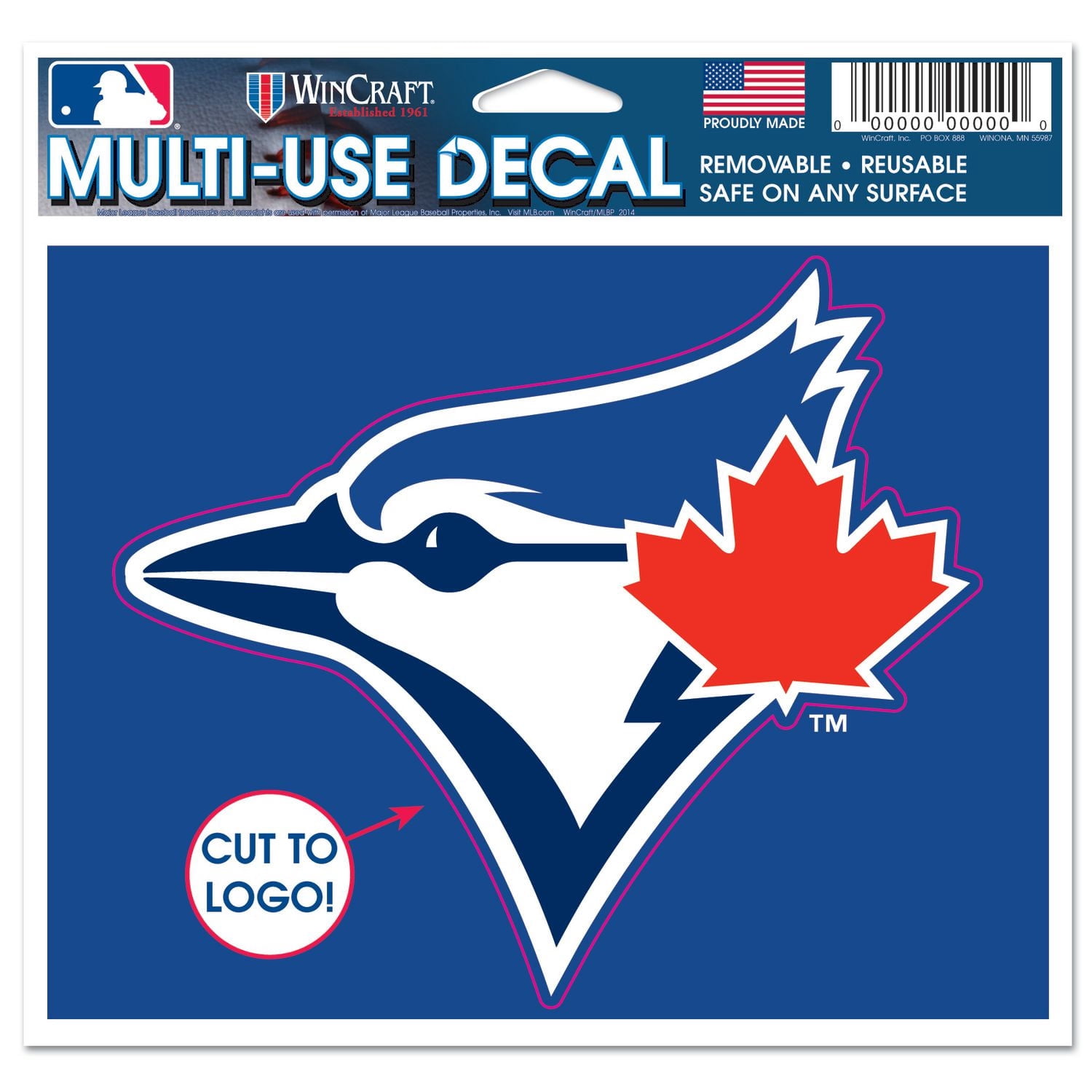 Wincraft Toronto Blue Jays Multi-Use Decal - Cut to Logo 5x6